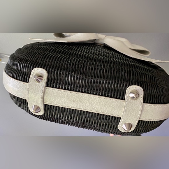 Vintage Isabella Fiore Straw Bow Handbag - Picture 5 of 7